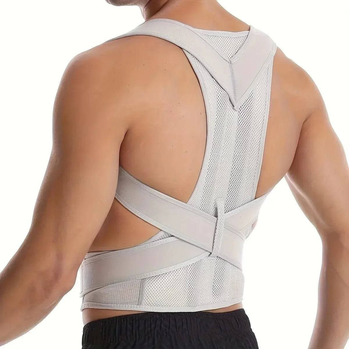 Premium Posture Corrector — Adjustable Breathable Lumbar Back Support Brace (S-XXXL)