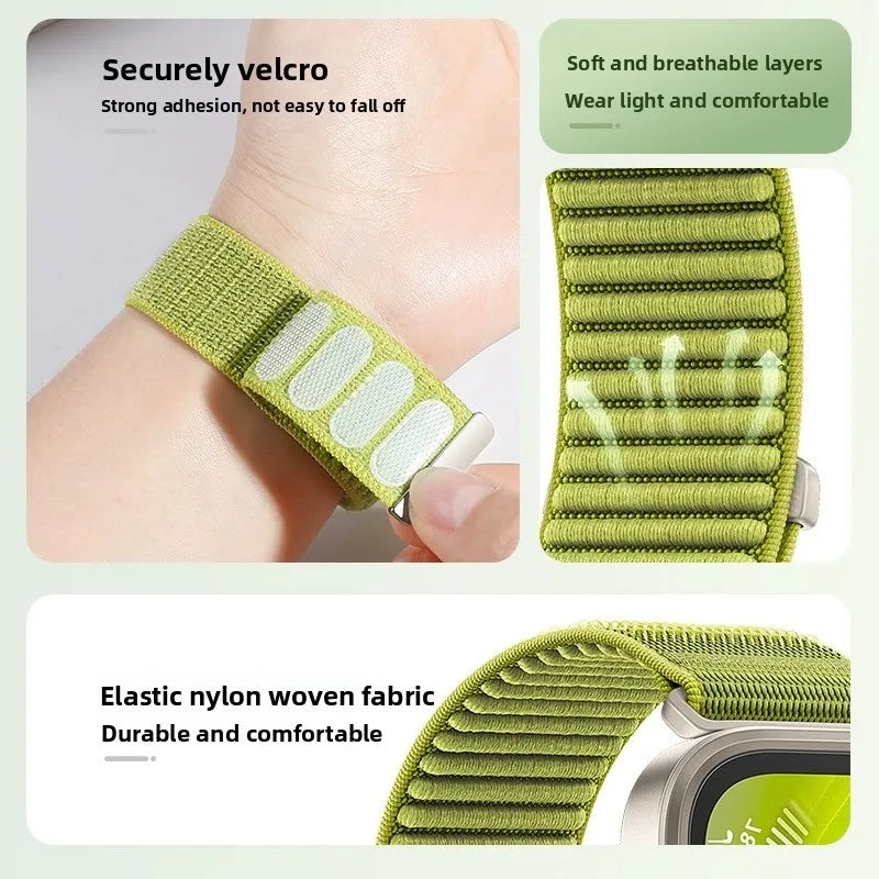 Reloj inteligente 👌🏼🔥For Redmi Watch 5 4 Nylon Loop Strap Bracelet Smart Watch Breathable Wristband For Xiaomi Mi Band 9 Pro/8 Pro Correa Accessories