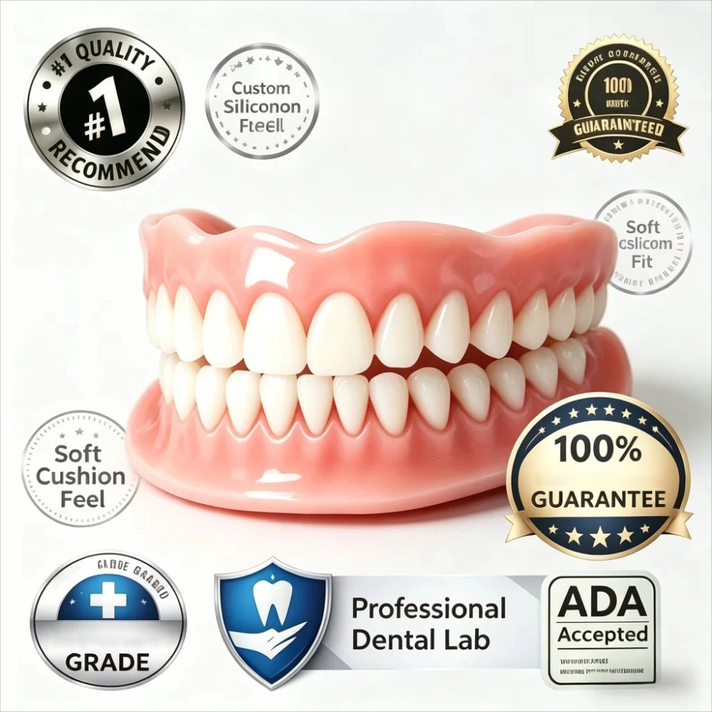 Complete Denture Set — Adjustable, Comfortable & Ready to Wear
