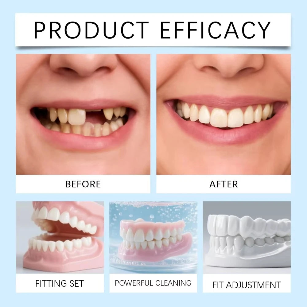 Complete Denture Set — Adjustable, Comfortable & Ready to Wear