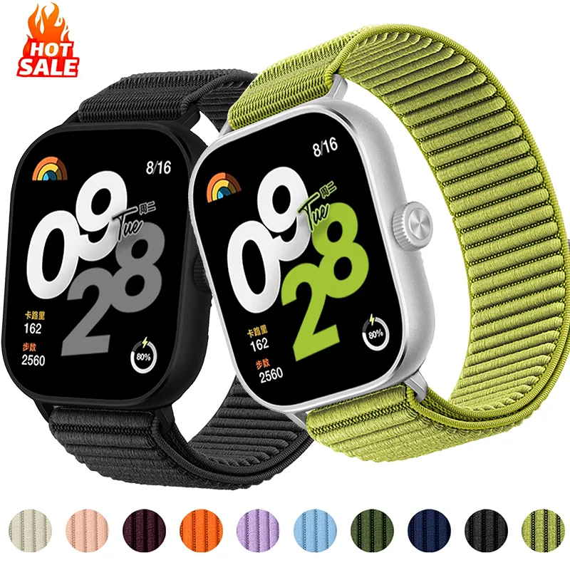 Reloj inteligente 👌🏼🔥For Redmi Watch 5 4 Nylon Loop Strap Bracelet Smart Watch Breathable Wristband For Xiaomi Mi Band 9 Pro/8 Pro Correa Accessories